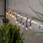 STAR TRADING Světelný řetěz na solární napájení Globe Mini – 10 LED žárovek, bílá barva, plast