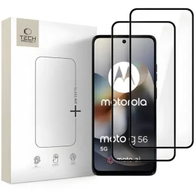 Tech-Protect Glass FIT+ černá / Tvrzené sklo / Motorola Moto G56 5G / 2 ks