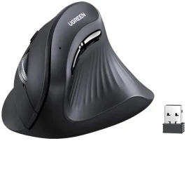 Ugreen MU008 černá / Vertikální myš / Bluetooth / 2,4 GHz (85765)