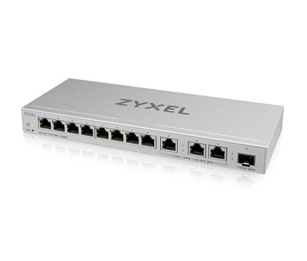 Zyxel XGS1250-12 v2, 12-Port Gigabit webmanaged Desktop Switch with 8 port 1G + 3-Port MultiGig 1/2.5/5/10G + 1-Port SFP EDF_1010935