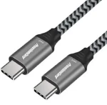 PremiumCord propojovací USB -C kabel s konektory USB-C - USB-C 1.5 m / 100W / 20V / 5A / 480Mbps / bavlněný oplet (ku31cw15)