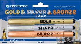 Centropen 2670 sada zlatý, stříbrný, bronzový 1 mm