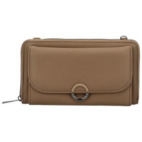 Trendy dámská koženková crossbody/peněženka Lukrecius, camel
