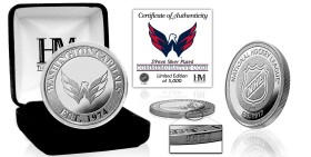 Highland Mint Mince Washington Capitals NHL Team Silver Commemorative Coin 39mm