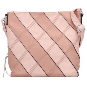 Trendy dámská koženková crossbody kabelka Argiris, růžová
