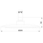 INVENA - Hlavová sprcha ECO SOLIS 20 SC-D1-020-Q