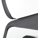Židle kancelářská, tmavě šedá síťovina MESH, bílý plast, plastový kříž