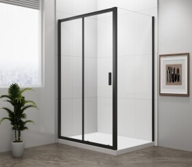 POLYSAN - EASY BLACK obdélníkový sprchový kout 1200x700, čiré sklo L/P varianta EL1215B-01