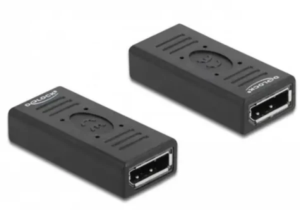 Delock DisplayPort (F) - DisplayPort (F) černá / Redukce / Gender changer / Pin 20 / DP 1.2 / 3840x2160px / 60Hz (66643)