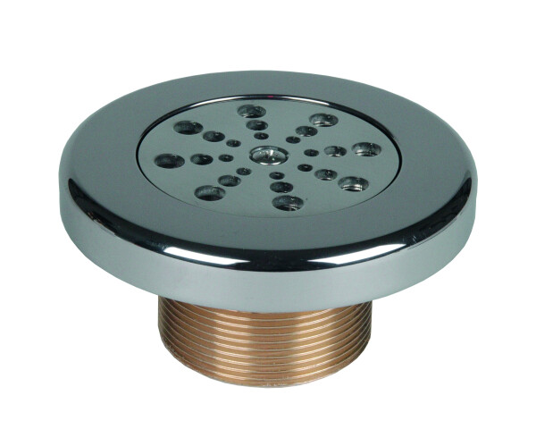Hugo Lahme vtoková tryska, uzavíratelná, červený bronz, vnější závit 1 1/2", délka 40 mm, AISI, pro keramické a prefabrikované bazény