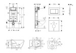 GEBERIT - Kombifix Set předstěnové instalace, klozetu Gaia a sedátka softclose, tlačítko Sigma30, chrom mat/chrom SANI15CA1124