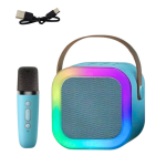 Mamido Bezdrátový karaoke reproduktor s mikrofonem K12 RGB Bluetooth modrý