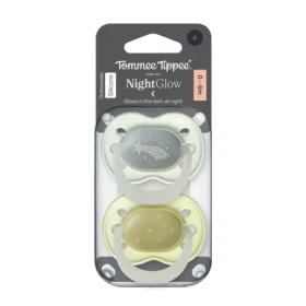 Tommee Tippee Night silikonový dudlík 0-6m 2ks - více barevných variant (433662-T)