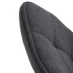 Židle jídelní, černá látka, černý kov, otočný mechanismus 90°/90° (L/P) - funkce reset