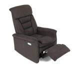 Polohovací křeslo, elektrické zabudované ovládání, hnědá, látka, TV-925 BR2