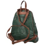 Trendy dámský koženkový kabelko-batůžek Lykos, zelený