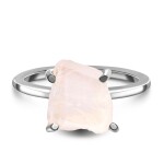 Royal Fashion stříbrný prsten GU-DR15849R-SILVER-ROSEQUARTZ Velikost: 5 (EU: 49-50)