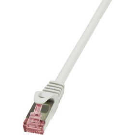 LogiLink CQ2092S RJ45 síťové kabely, propojovací kabely CAT 6 S/FTP 10.00 m šedá samozhášecí, s ochranou 1 ks