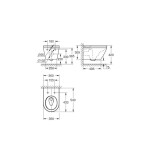 GROHE - Euro Ceramic Závěsné WC, Rimless, Triple Vortex, alpská bílá 102485SH00