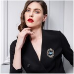 Exkluzivní brož Swarovski Elements Gianmaria, Tmavě modrá