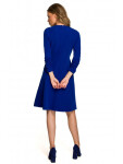 Přiléhavé šaty s vázaným výstřihem - modré EU L model 17678117