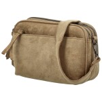 Stylová dámská koženková crossbody kabelka Ariona, khaki