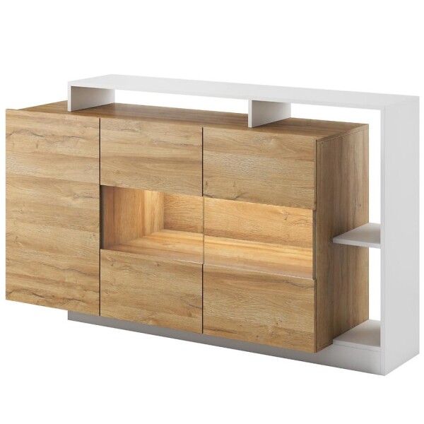 Komoda Alva 155cm Grande Oak/Bílý Mat