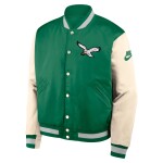 Nike Pánská bunda Philadelphia Eagles NFL Rewind Legacy Bomber Cream Velikost: L