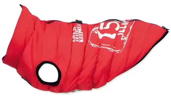 TRIXIE Saint-Malo S 40 cm červená / Bunda s postrojem / obvod hrudníku 54 cm / obvod krku 40 cm / polyester / zimní (G14-67914)
