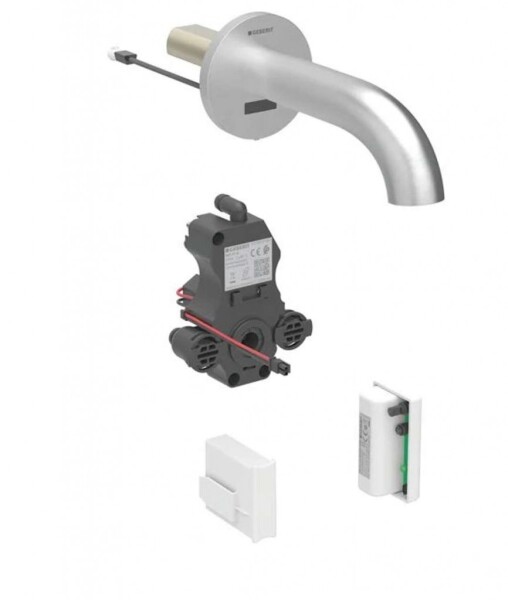 GEBERIT - Piave Elektronický umyvadlový ventil pod omítku, napájení z generátoru, easy to clean, kartáčovaná nerez 116.285.SN.1