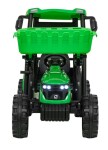 Mamido Dětský elektrický traktor MEGA D68 24V s přívěsem zelený