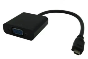 MicroConnect Adaptér microHDMI (M) - VGA (F) 0.25m černá / Plug Play (HDMIDVGAB)