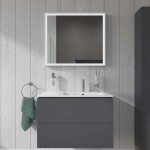 DURAVIT - ME by Starck Asymetrické umyvadlo 83x49 cm, 1 otvor pro baterii vpravo, s WonderGliss, bílá 23468300001