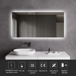 CERANO - Koupelnové LED zrcadlo Fiore - 100x70 CER-476714