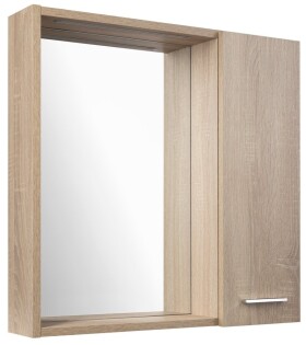 AQUALINE - ZOJA/KERAMIA FRESH STRIP galerka s LED osvětlením, 60x60x14cm, pravá, dub platin 45028S