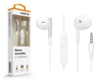 Aligator Sluchátka AE008 / Stereo / Jack / Drát / Bílá (AE008WT)