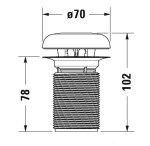 DURAVIT - Příslušenství Pachový uzávěr, bílá 1003840000