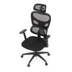Kancelářská židle, houpací mechanismus, černá, KA-K2080 BK