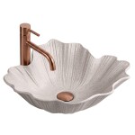 REA - Umyvadlo na desku Flower Beige REA-U7888