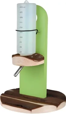 TRIXIE Natural Living stojan na napáječku 18x30 cm / Držák napáječky / Dřevo s kůrou (TX-62126)
