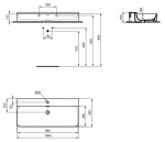 IDEAL STANDARD - Conca Ceram Umyvadlo 100x45 cm, s přepadem, otvor pro baterii, bílá T369301