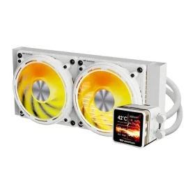 DarkFlash DE240 bílá / AiO chladič CPU / 2x 120 mm / ARGB podsvícení / 800-2000 RPM / 36 dB / Intel + AMD (DE240 White)