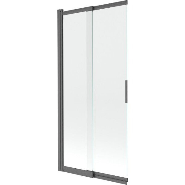 MEXEN - Fox vanová zástěna 2-křídlová posuvná 85 x 150, transparent, grafit kartáčovaná 891-085-002-66-00