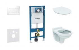 GEBERIT Set předstěnové instalace, klozet Alpha se sedátkem, tlačítko Sigma30, bílá/chrom 111.300.00.5 ND5