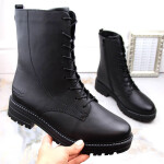 Pohodlné zateplené kožené boty pro ženy Remonte W RKR622 black - Rieker 38