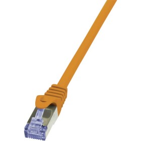 LogiLink CQ3098S RJ45 síťové kabely, propojovací kabely CAT 6A S/FTP 10.00 m oranžová samozhášecí, s ochranou 1 ks