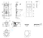 GEBERIT - Duofix Set předstěnové instalace, klozet Alpha se sedátkem, tlačítko Sigma30, bílá/chrom 111.300.00.5 NR5