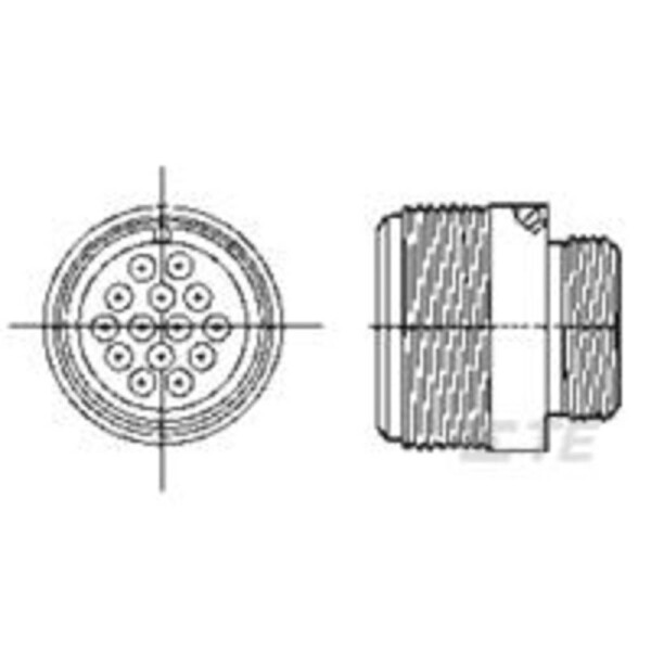 TE Connectivity TE AMP Circular Plastic Connectors 213650-1 1 ks