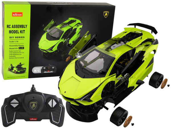 RASTAR RASTAR Konstrukční autíčko na dálkové ovládání Lamborghini Sian 1:18 zelené