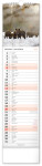 Nástěnný kalendář vázankový/kravata 2026 NOTIQUE - Lesní zvěř – Lesná zver, 12 x 48 cm